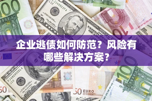 济南企业逃债如何防范？风险有哪些解决方案？