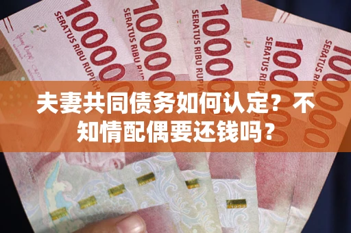 济南夫妻共同债务如何认定？不知情配偶要还钱吗？