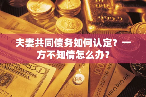 济南夫妻共同债务如何认定？一方不知情怎么办？