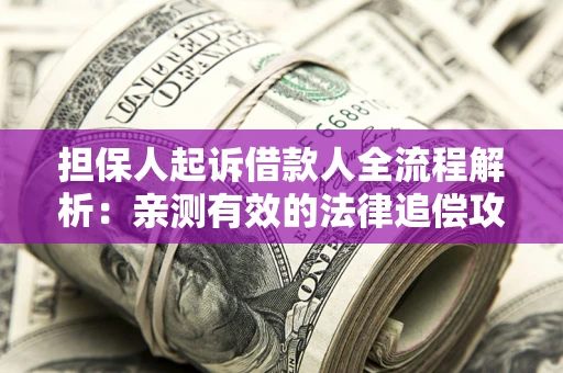 济南担保人起诉借款人全流程解析：亲测有效的法律追偿攻略